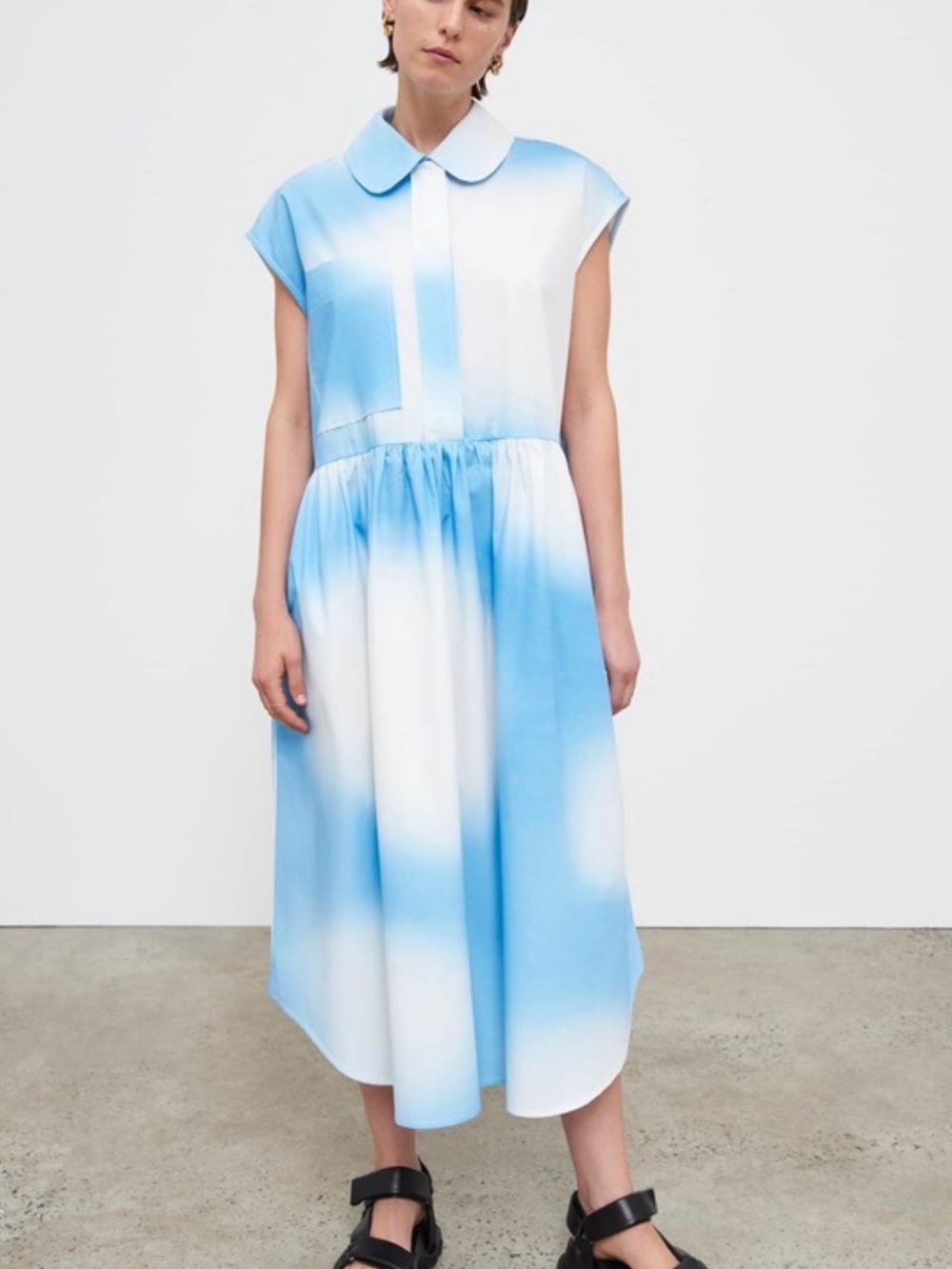 Kowtow Play Dress with Red Trim Collar